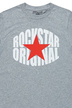 Boys Ezra Grey/Red Graphic T-Shirt