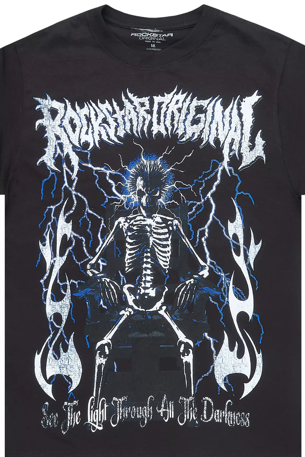 Deathrow Black Oversized Graphic T-Shirt