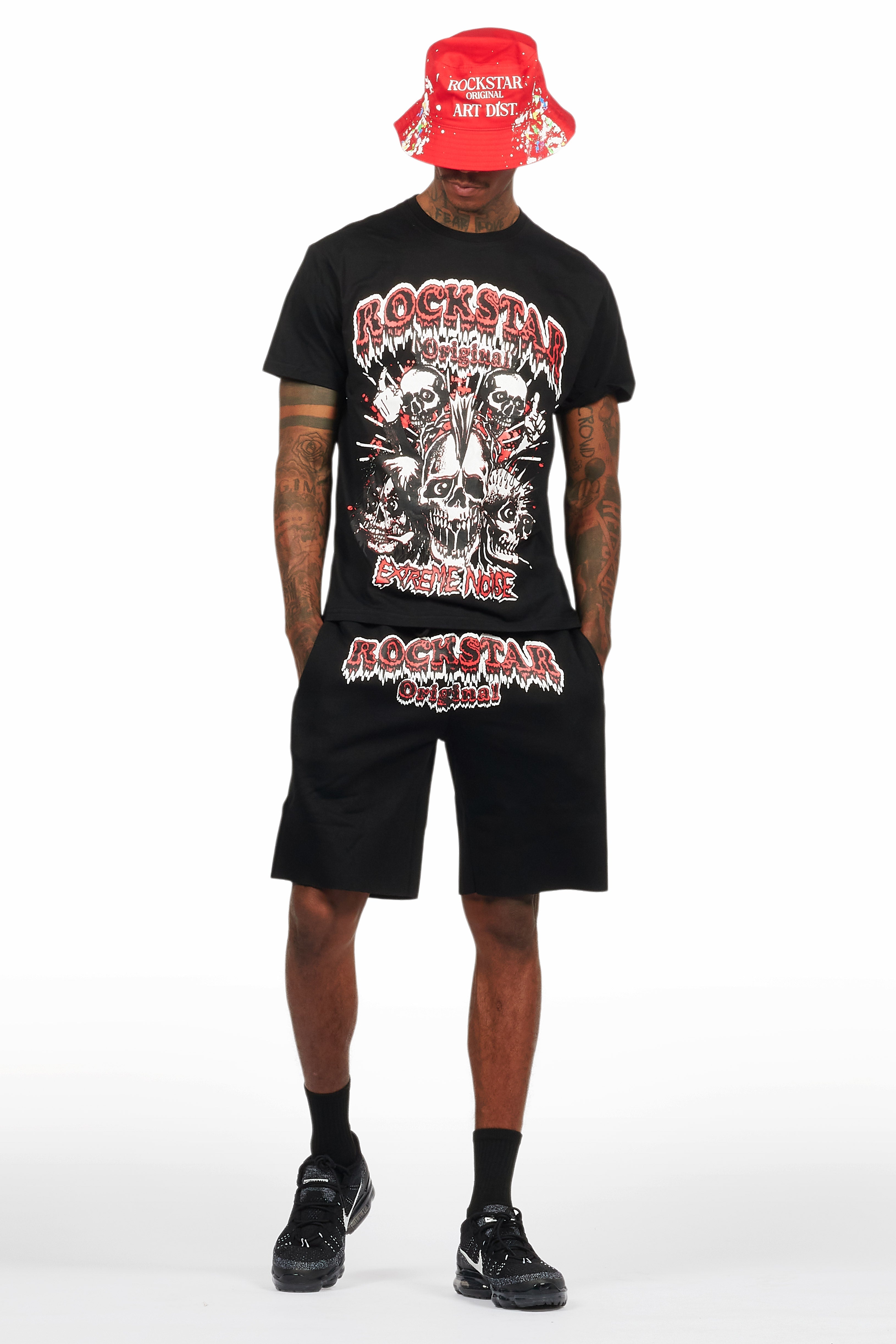 Tabor Black T-Shirt/Short Set