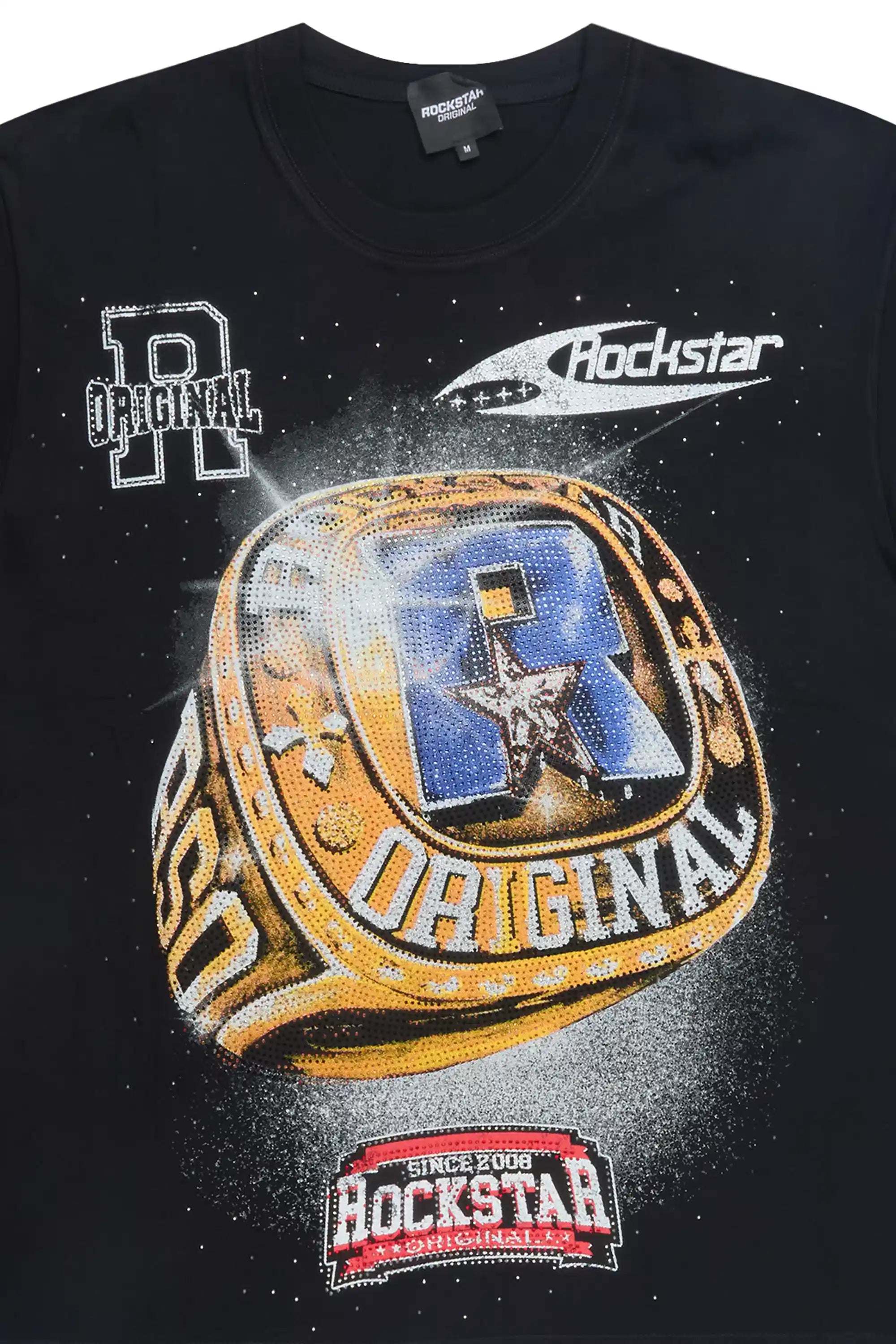 Champ Black Graphic Rhinestone T-Shirt