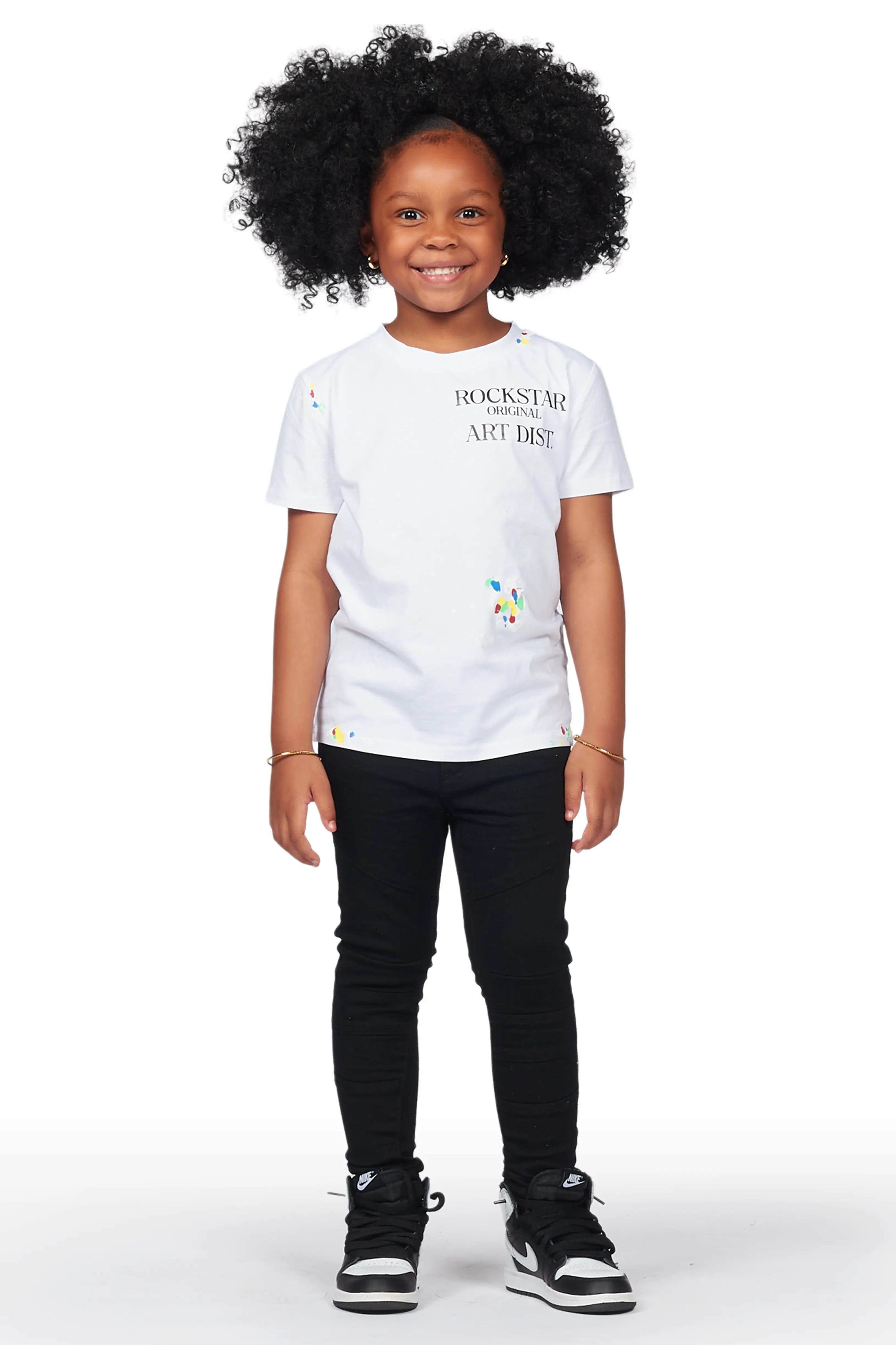 Girls Hale Black Biker Skinny Jean