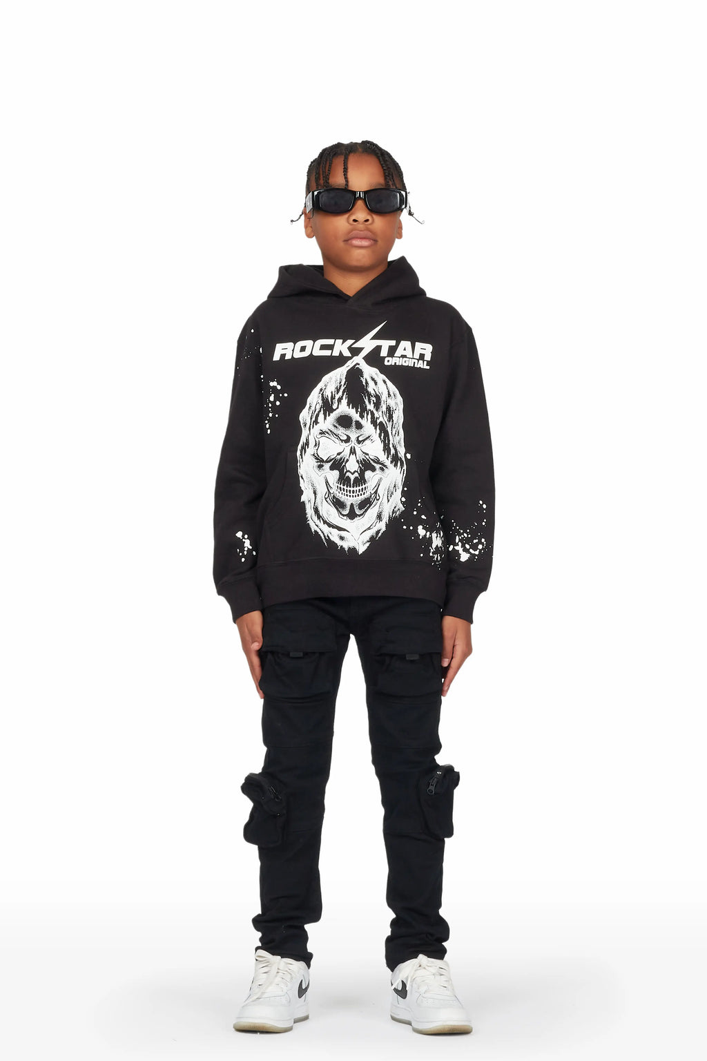 Boys Mungo Jet Black Cargo Jean