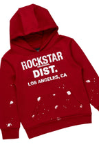 Girls Harlow Burgundy Hoodie Stacked Flare Track Set