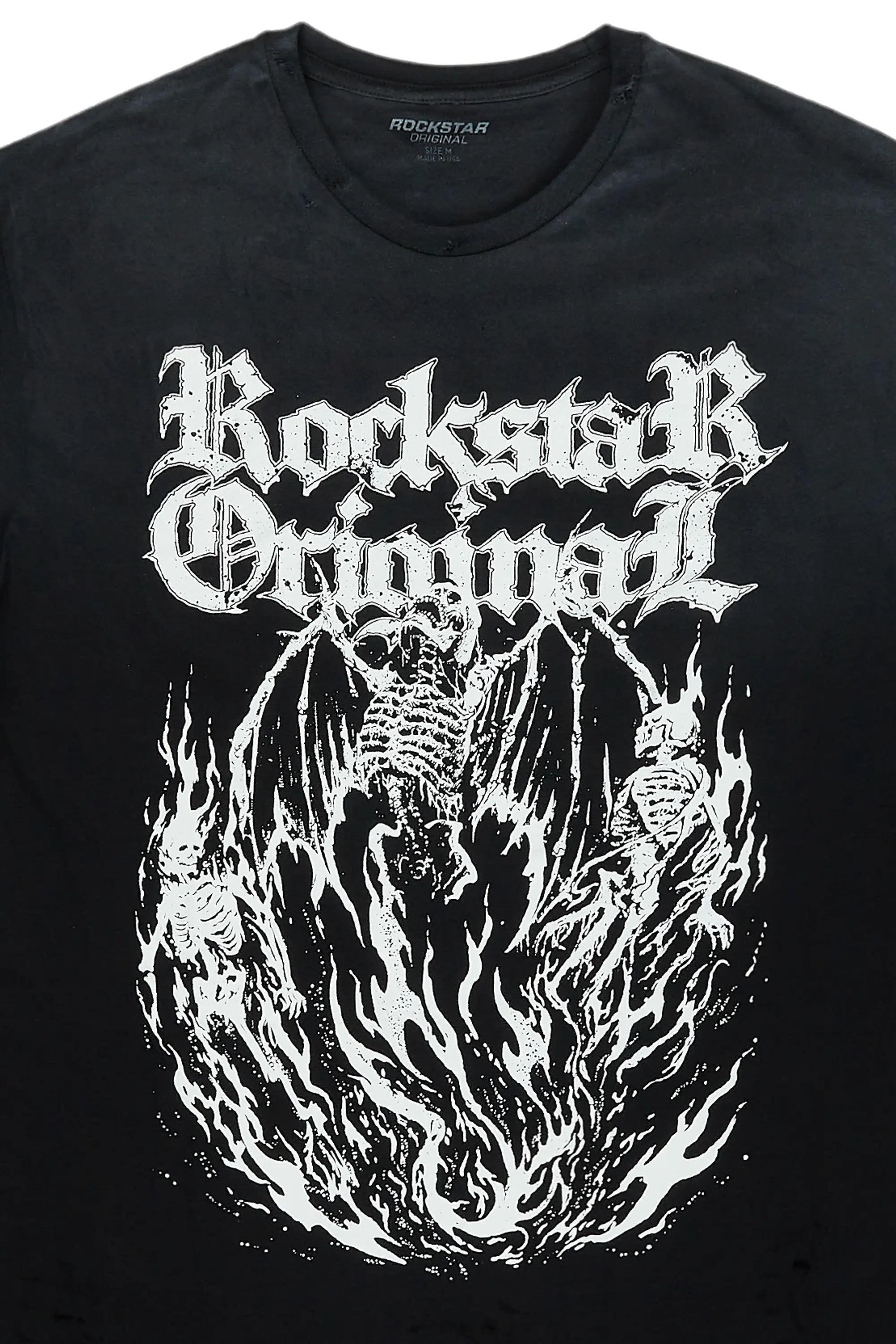 Galvin Black Oversized Graphic T-Shirt