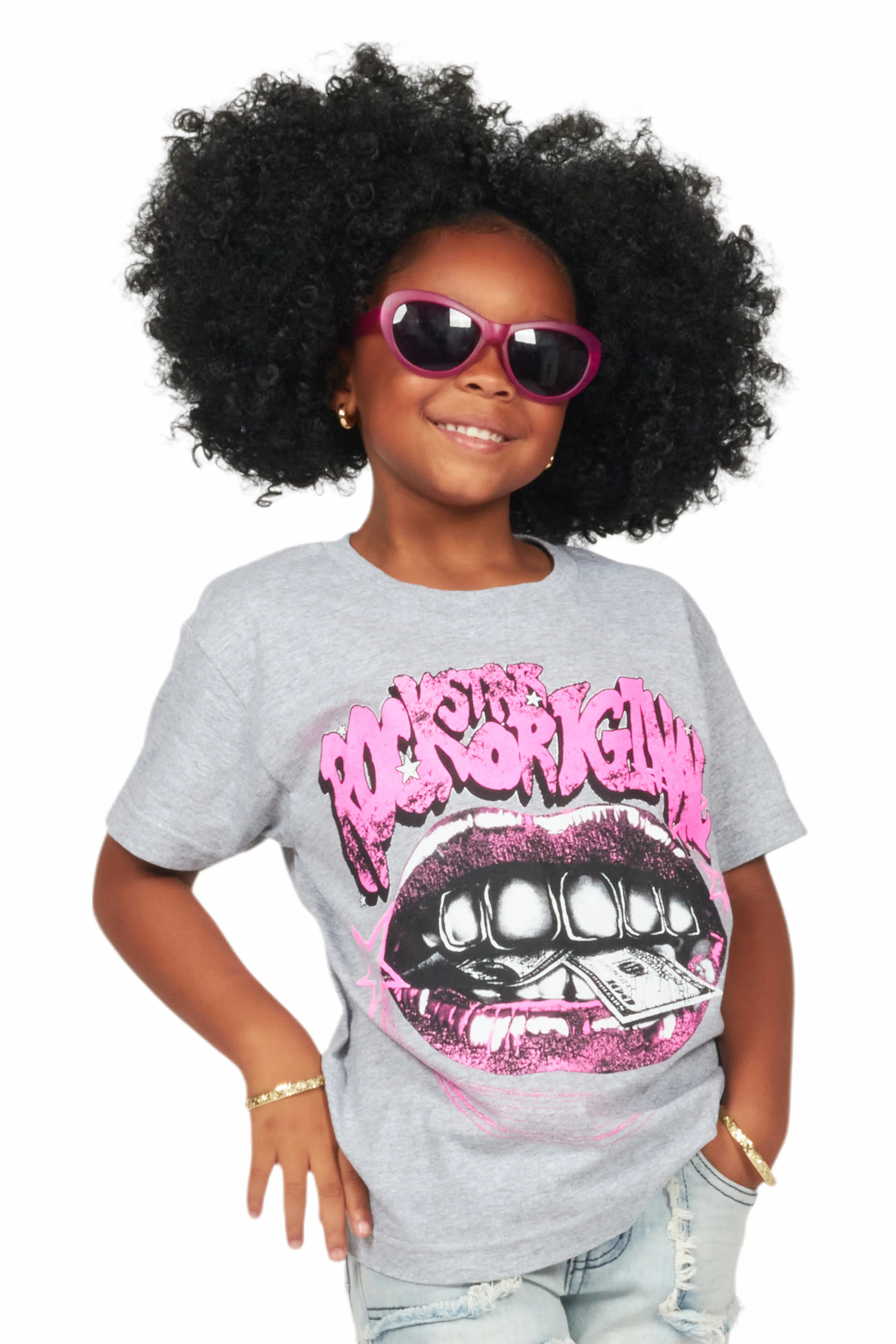 Girls Rosie Grey Graphic T-Shirt