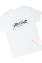 Girls Xylia White T-Shirt/Stacked Flare Jean Set