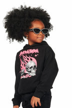 Girls Anessa Black Graphic Hoodie
