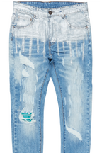 Dakari Light Blue Foil Slim Fit Jean