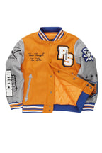 Boys Shexter Orange Varsity Jacket
