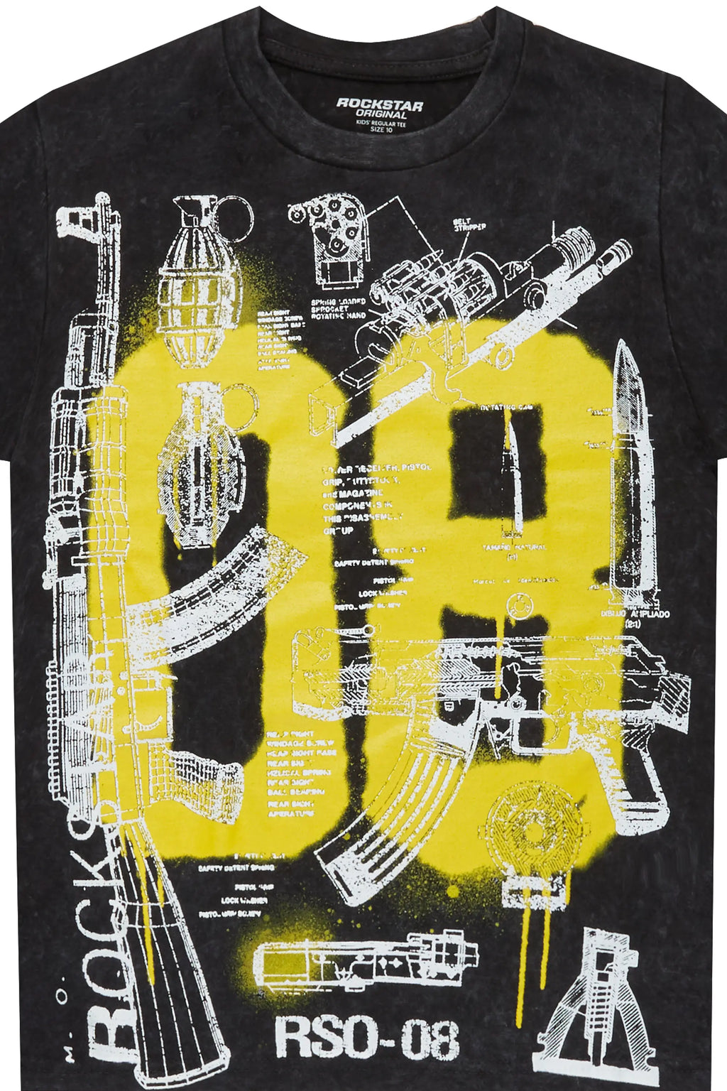 Boys Nesta Vintage Black Graphic T-Shirt