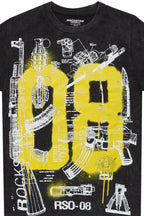 Boys Nesta Vintage Black Graphic T-Shirt