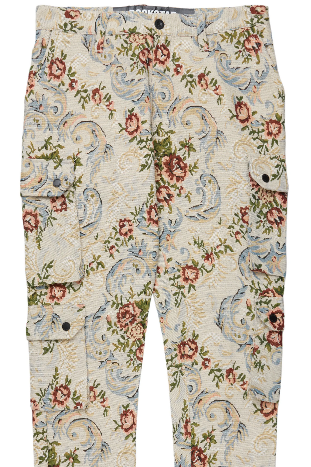 Kader Beige Multi Tapestry Cargo Jean