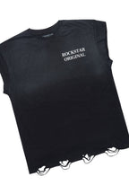 Drako Black Muscle Tee/Denim Jort Set