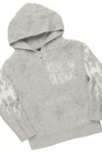 Boys Toshio Grey Stacked Flare Knitted Mohair Track Set