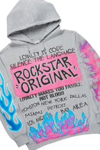 Beno Heather Grey Stacked Flare Hoodie Track Set