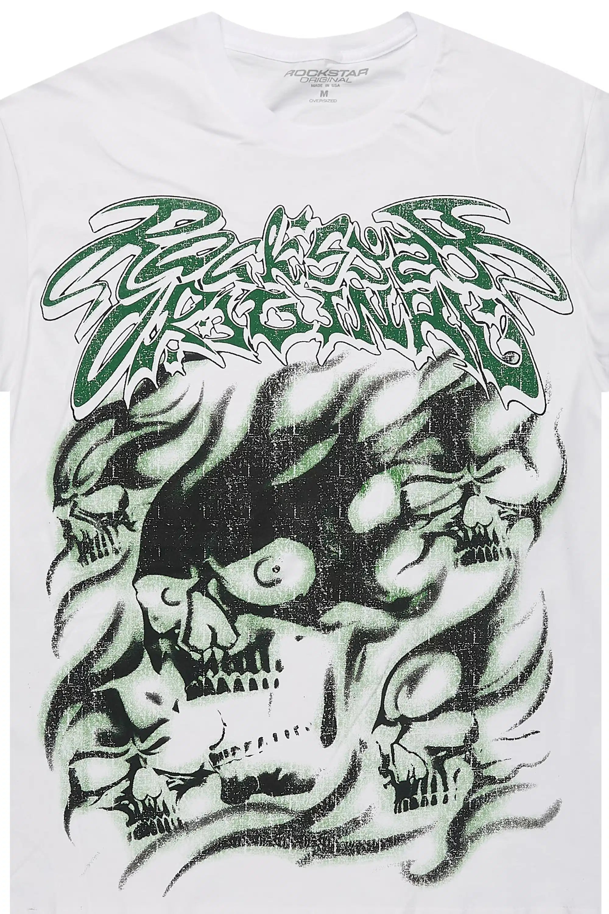 Schtupp White Oversized Graphic T-Shirt