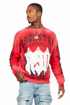 Boaz Red Graphic Crewneck