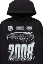 Boys Amos Black/White Graphic Hoodie