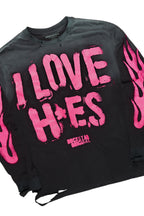 Banyan Black/Pink Long Sleeve T-Shirt/Stacked Baggy Track Pant Set