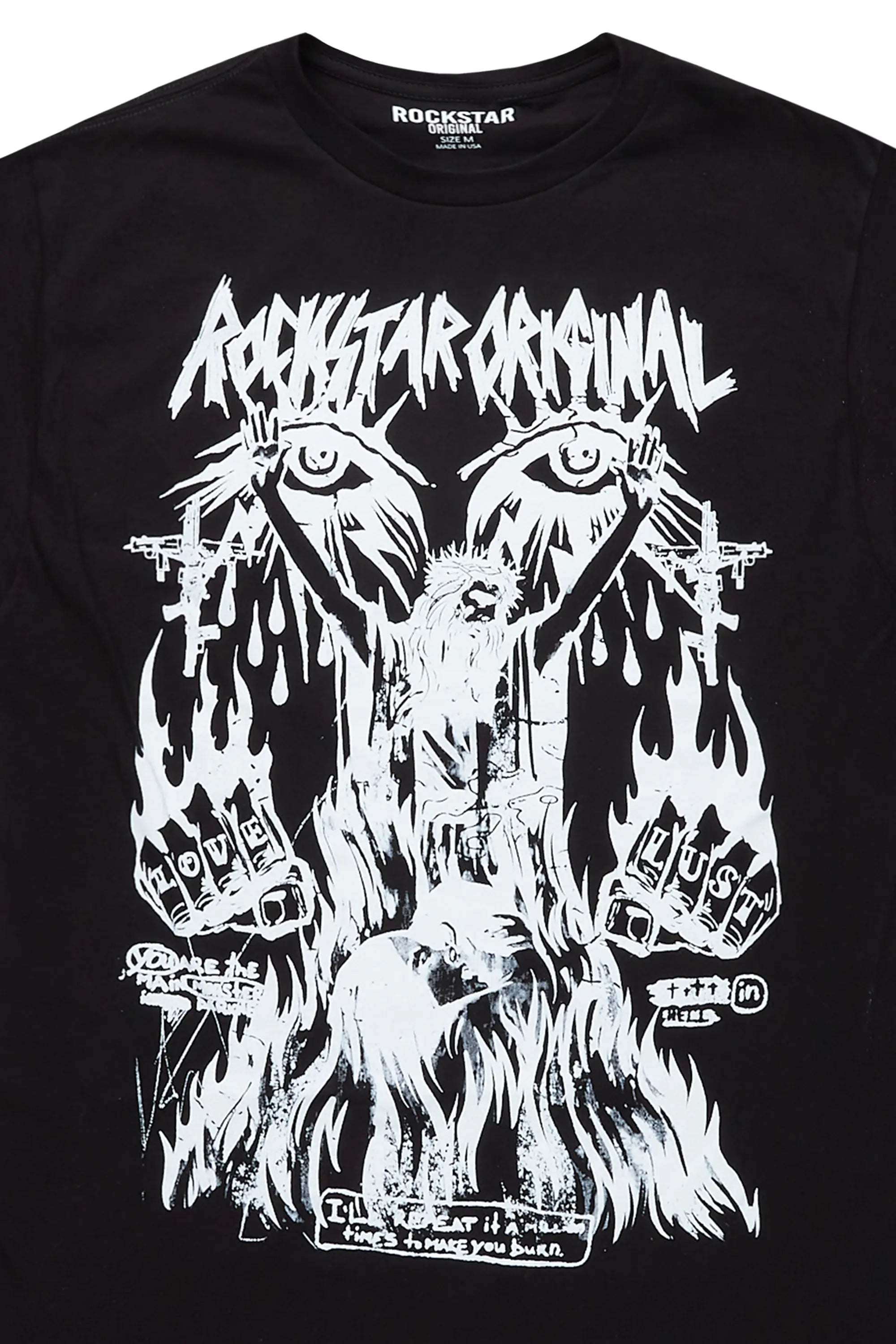 Capers Black Graphic T-Shirt