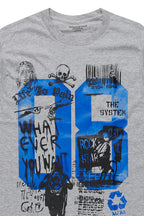 Boys Beau Grey/Blue Graphic T-Shirt