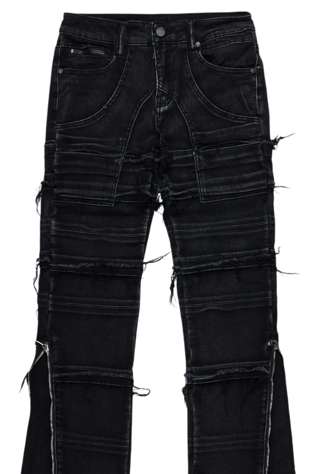 Girls Horado Dark Grey  Stacked Flare Jeans