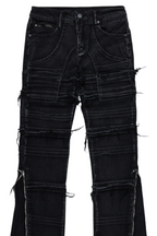 Girls Horado Dark Grey  Stacked Flare Jeans