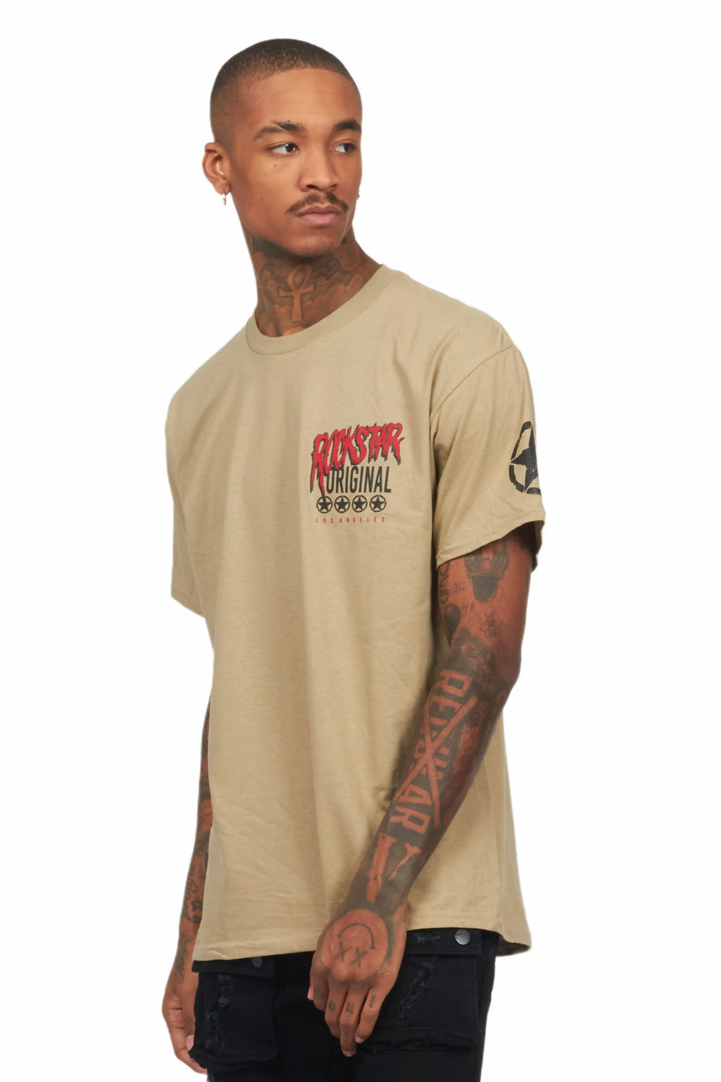 Wizzurd Beige Graphic T-Shirt