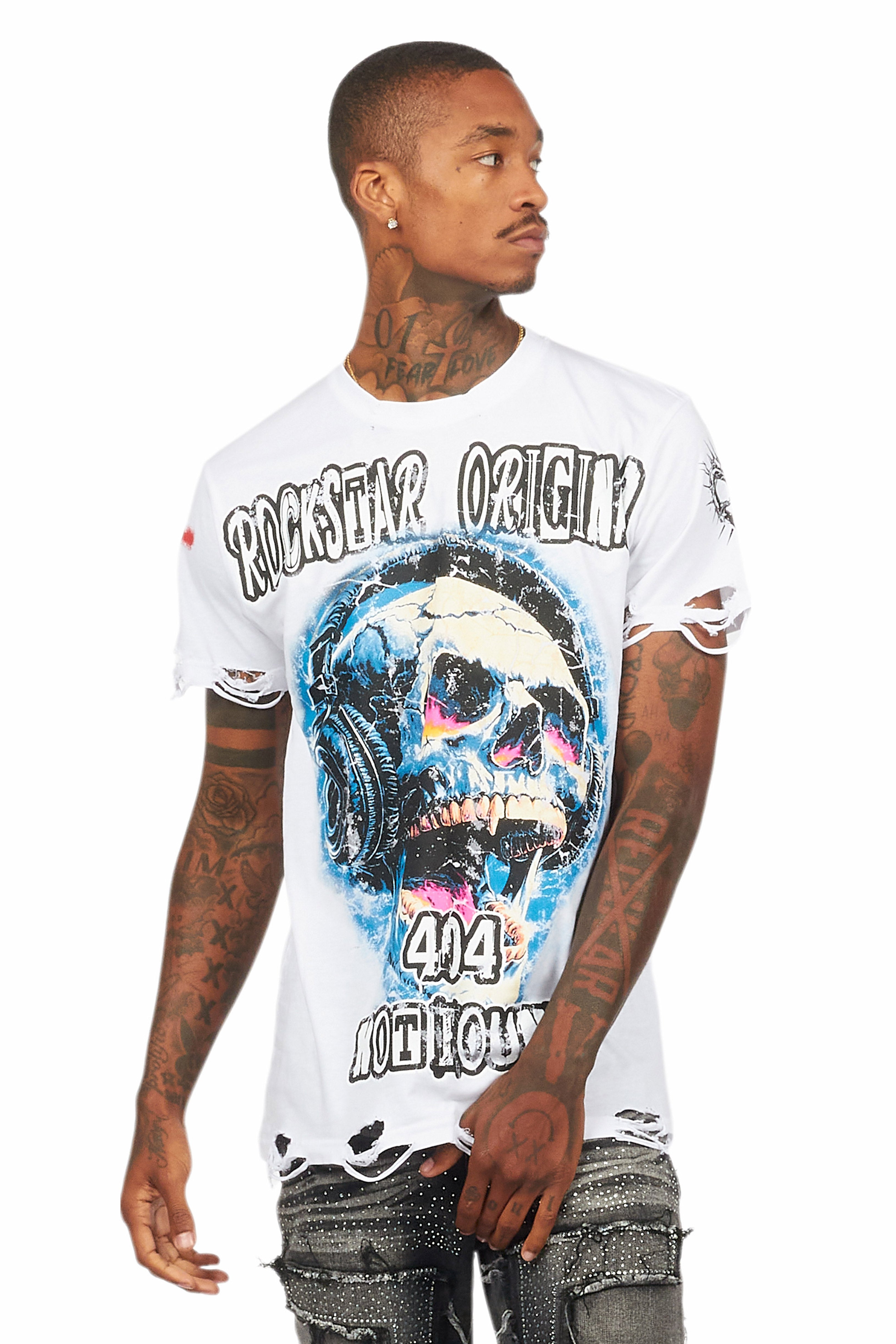 Amare White Graphic T-Shirt