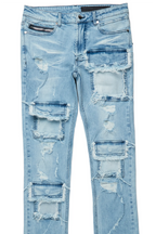 Petrus Blue Super Stacked Flare Jean