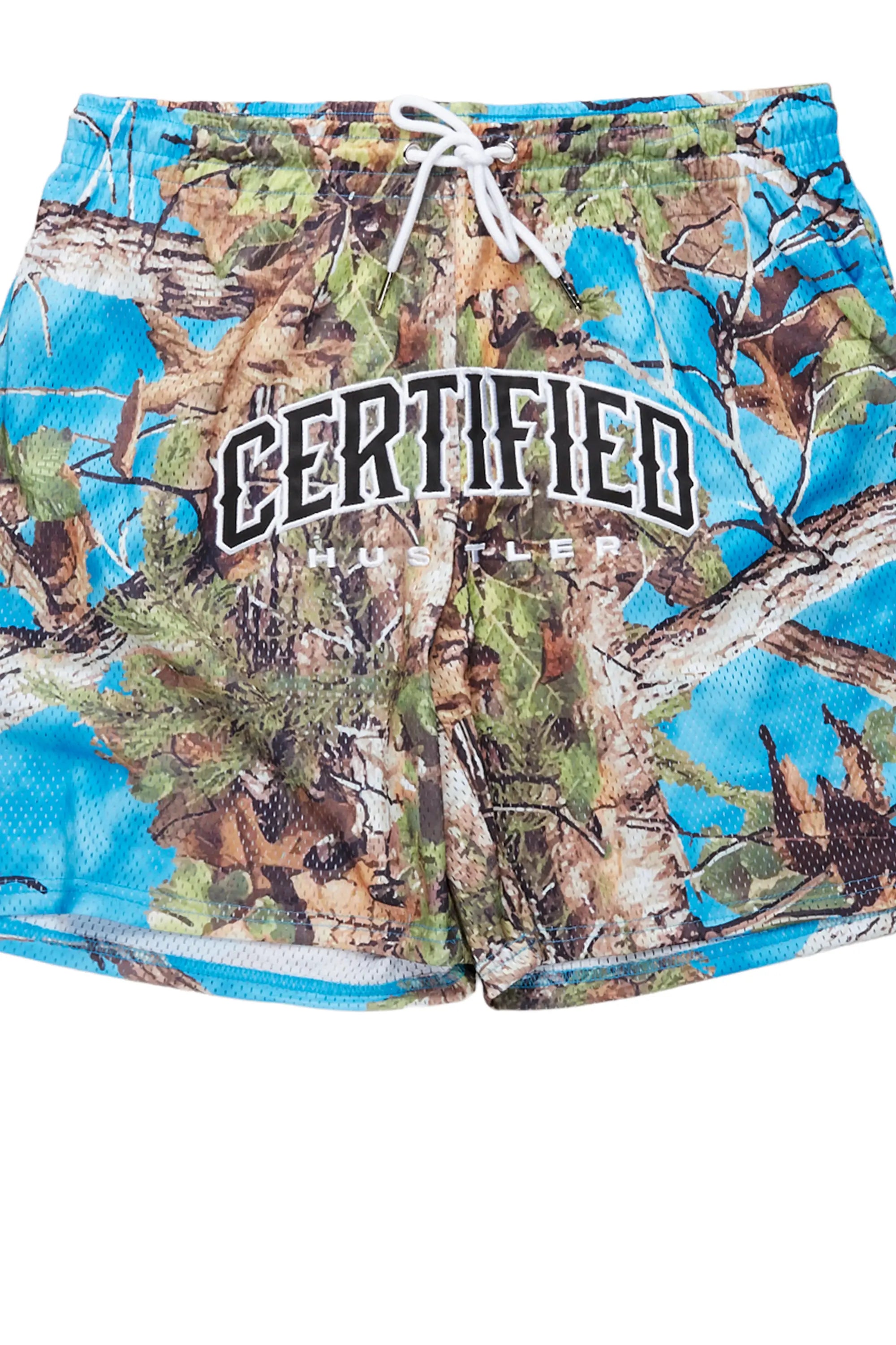 Ceri Turquoise Graphic Short