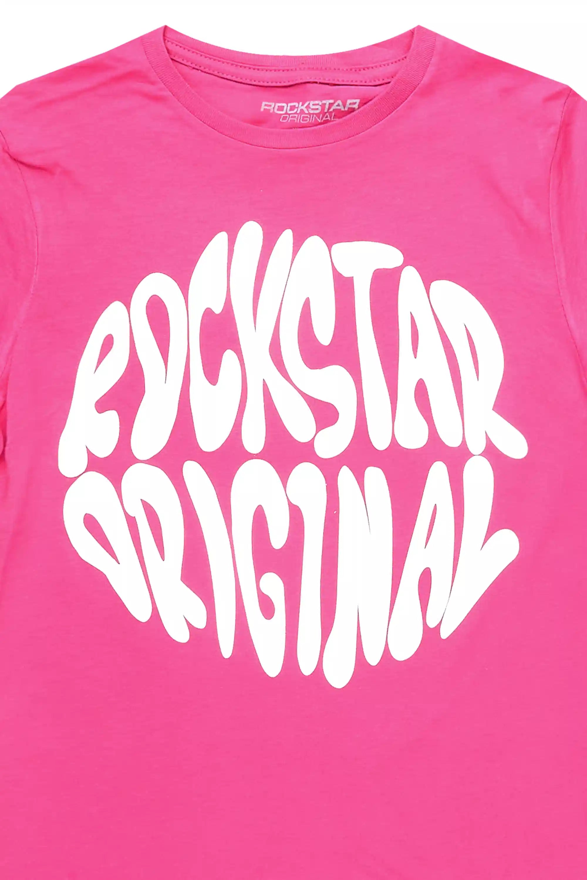 Boys Thierry Fuchsia/White Graphic T-Shirt