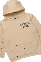 Boys Raffer Beige/Black Hoodie Short Set