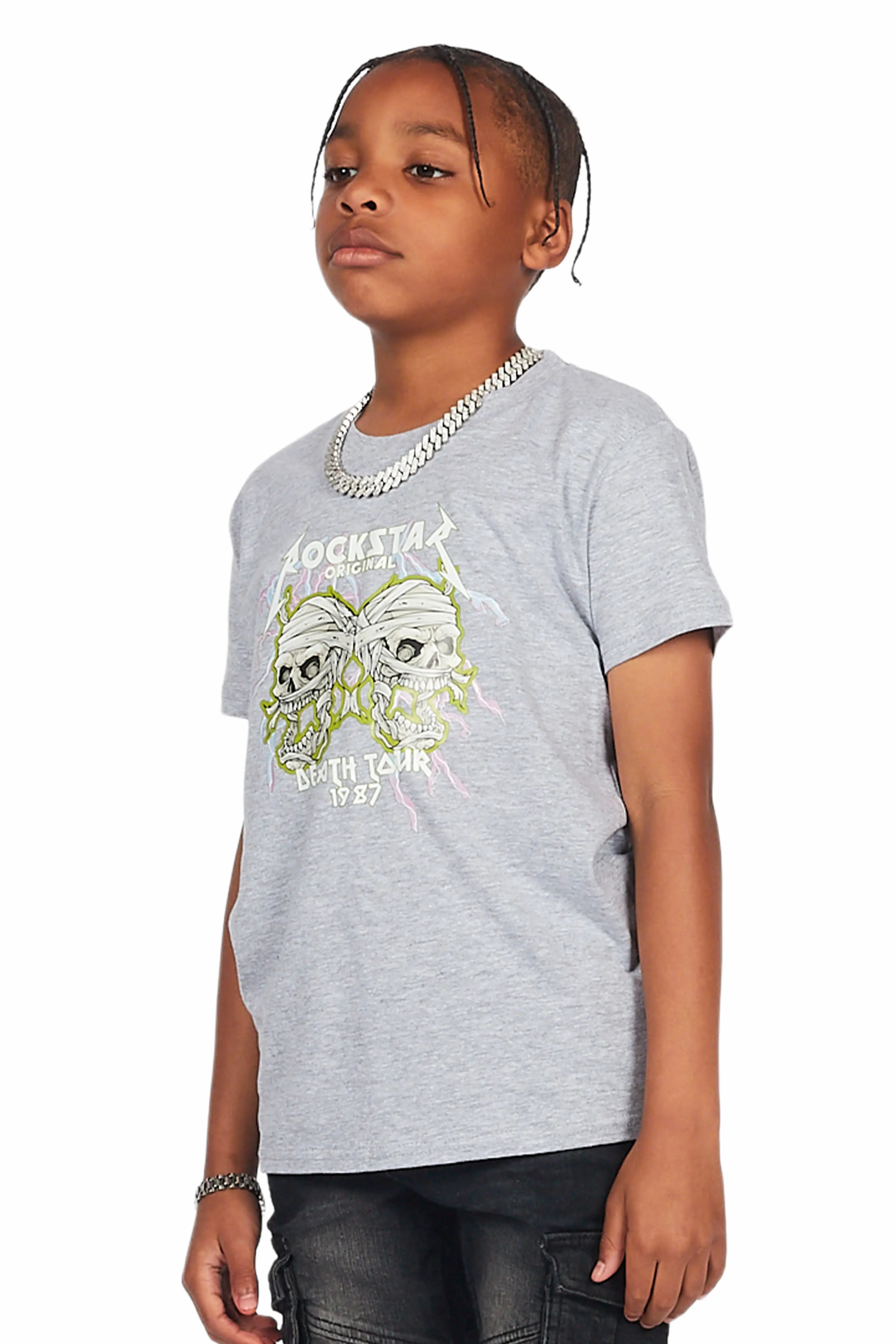 Boys Wilbur Grey Graphic T-Shirt
