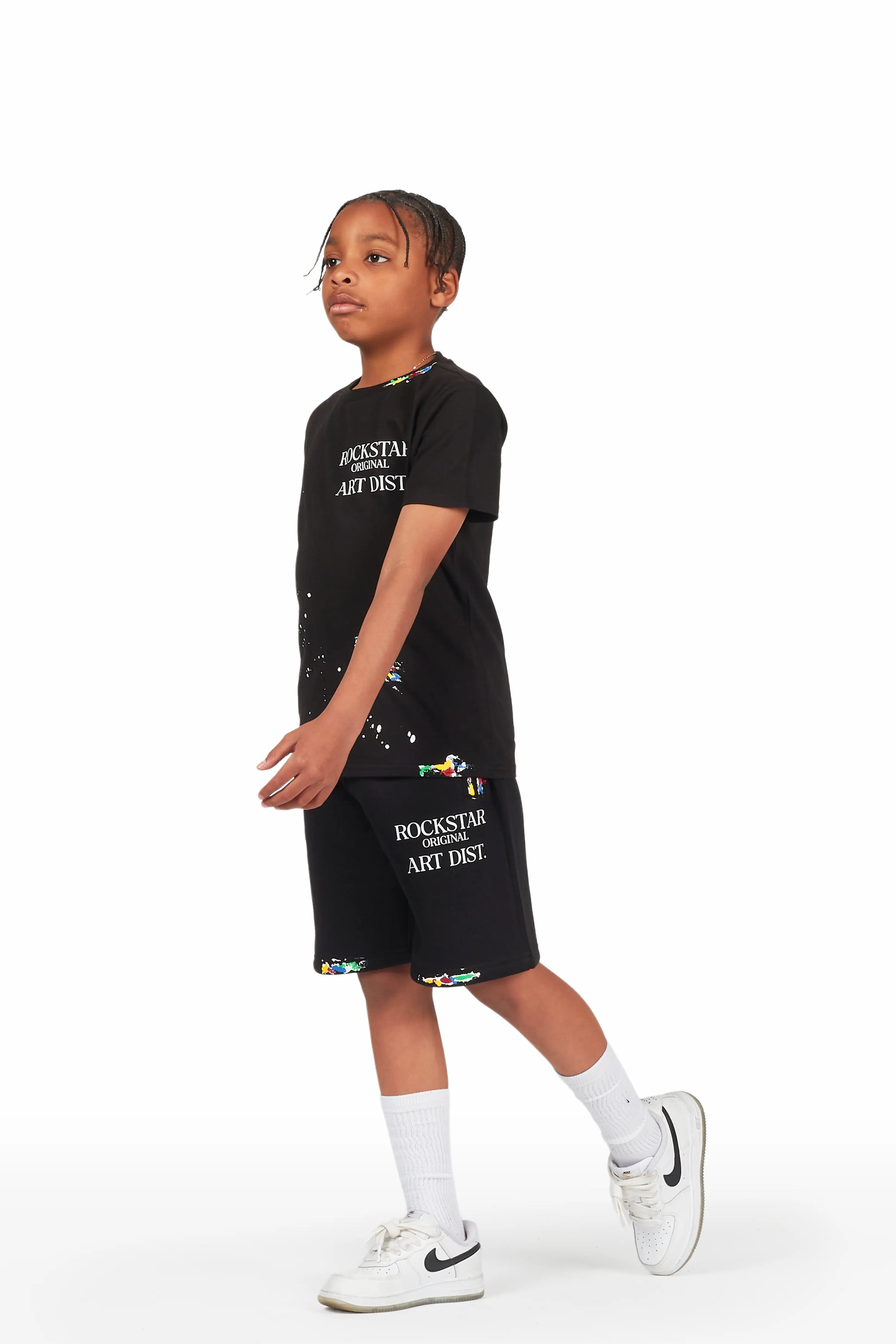 Boys Art Dist. Black Short Set