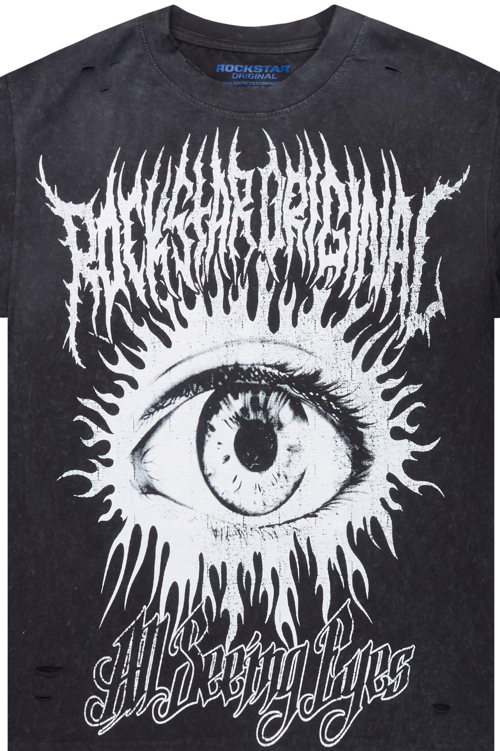 All Seeing Eyes Vintage Black/White Oversized T-Shirt