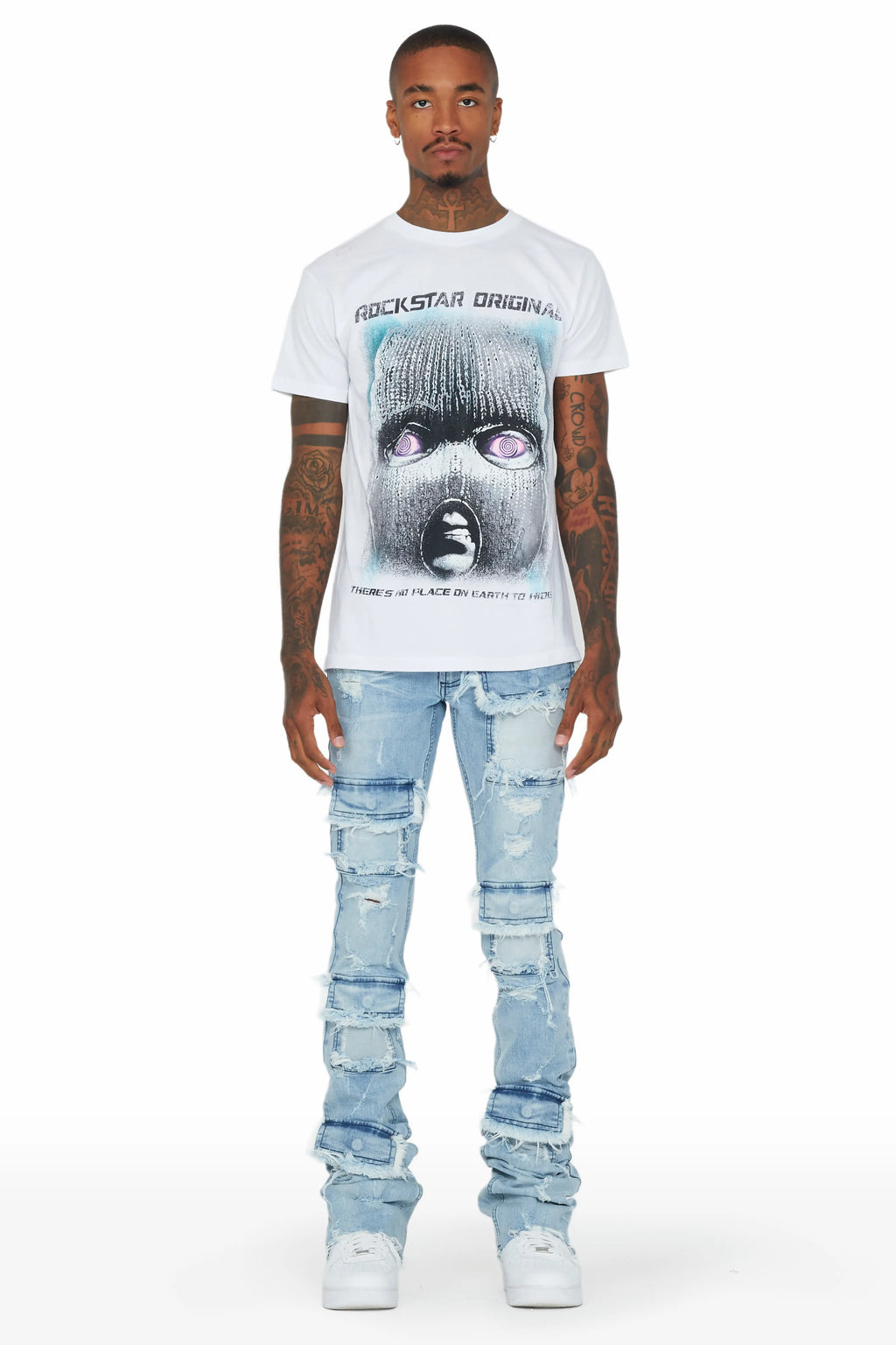 Petrus Blue Super Stacked Flare Jean