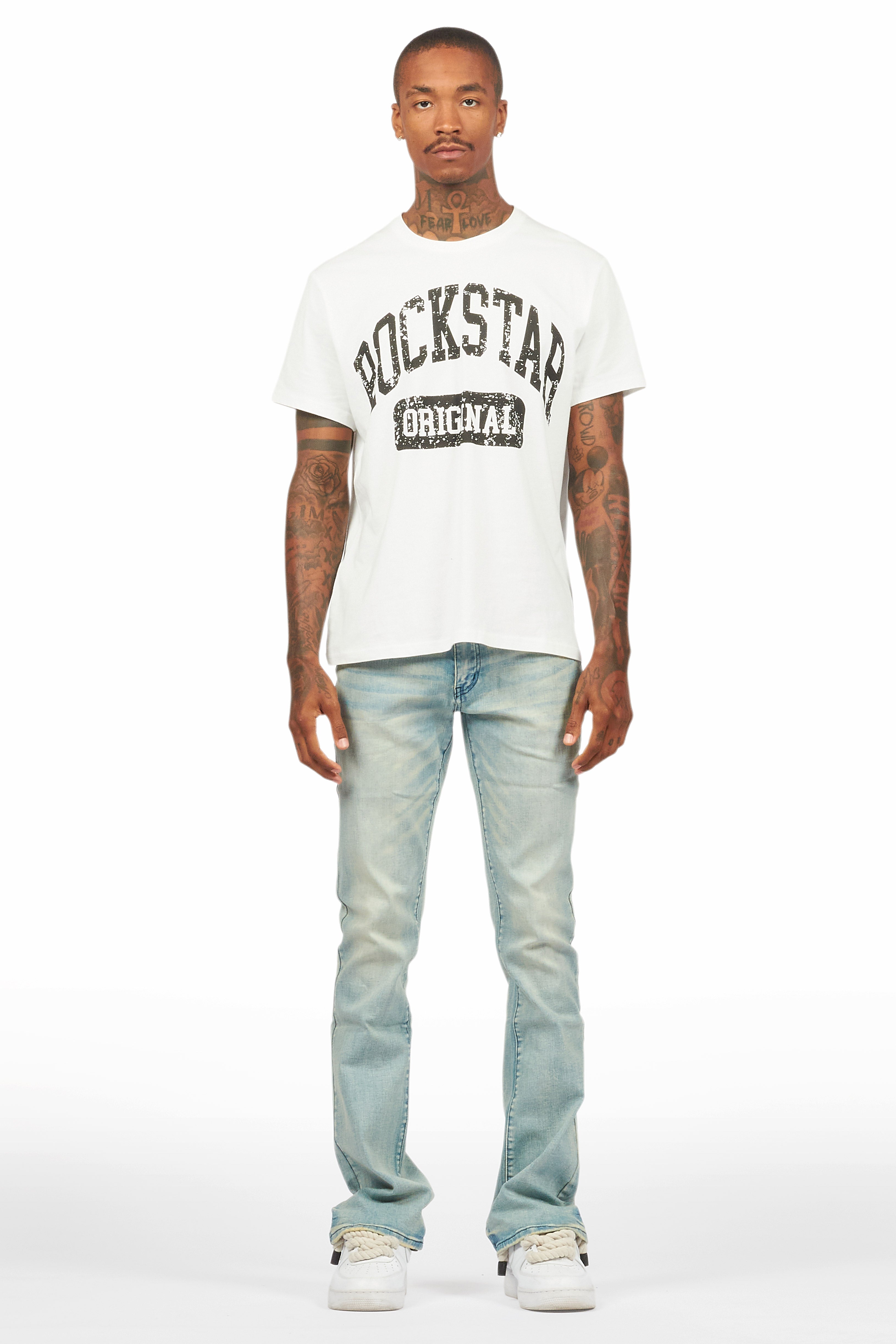 Drick Light Blue Regular Fit Flare Jean