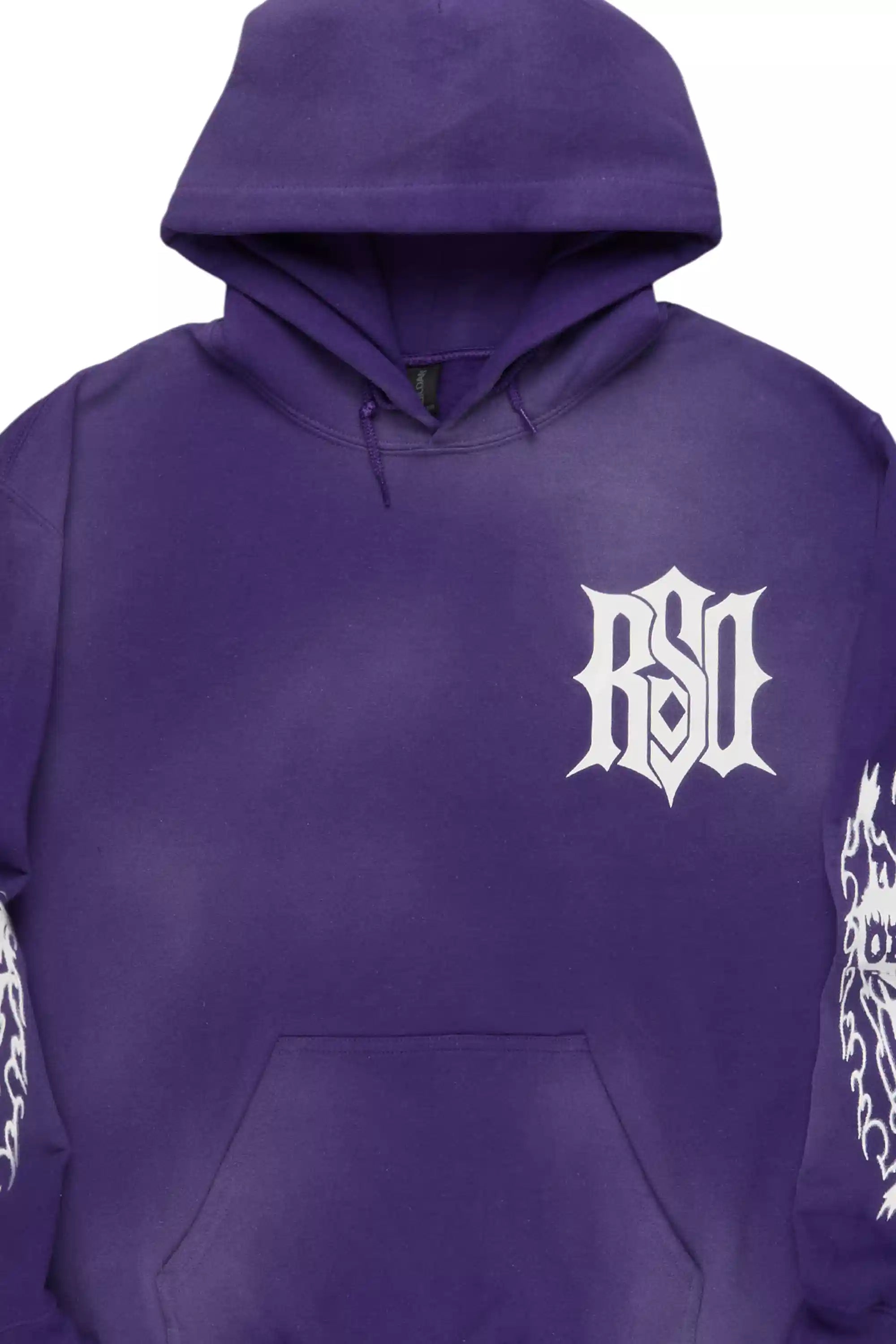 Sebrina Purple Graphic Hoodie