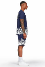 Bubble Navy T-Shirt/Short Set