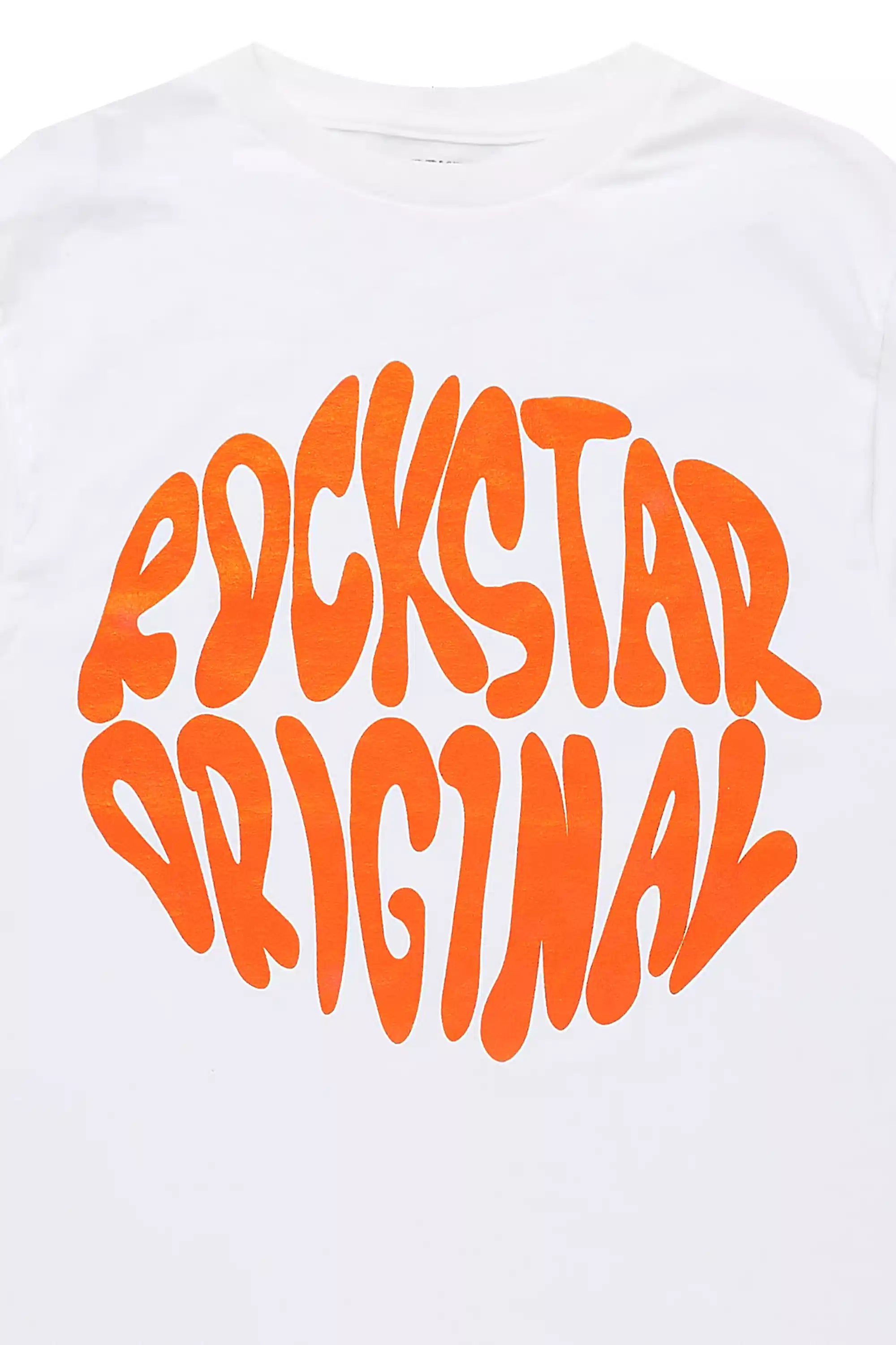 Boys Thierry White/Orange Graphic T-Shirt