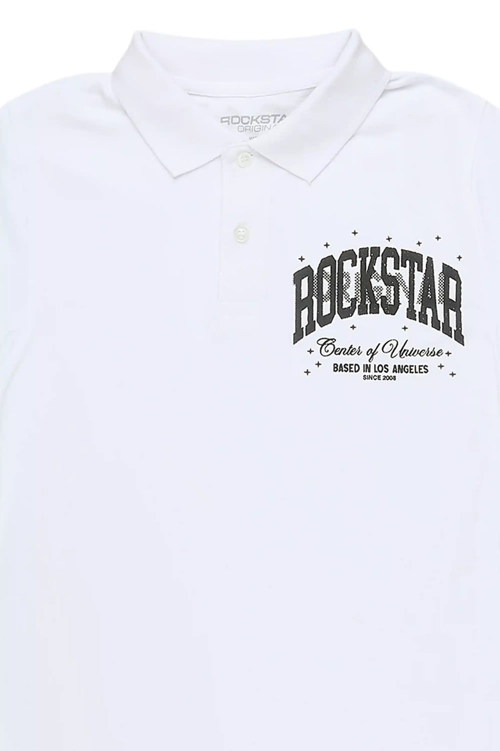 Boys Ruffo White/Black Polo