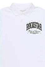 Boys Ruffo White/Black Polo