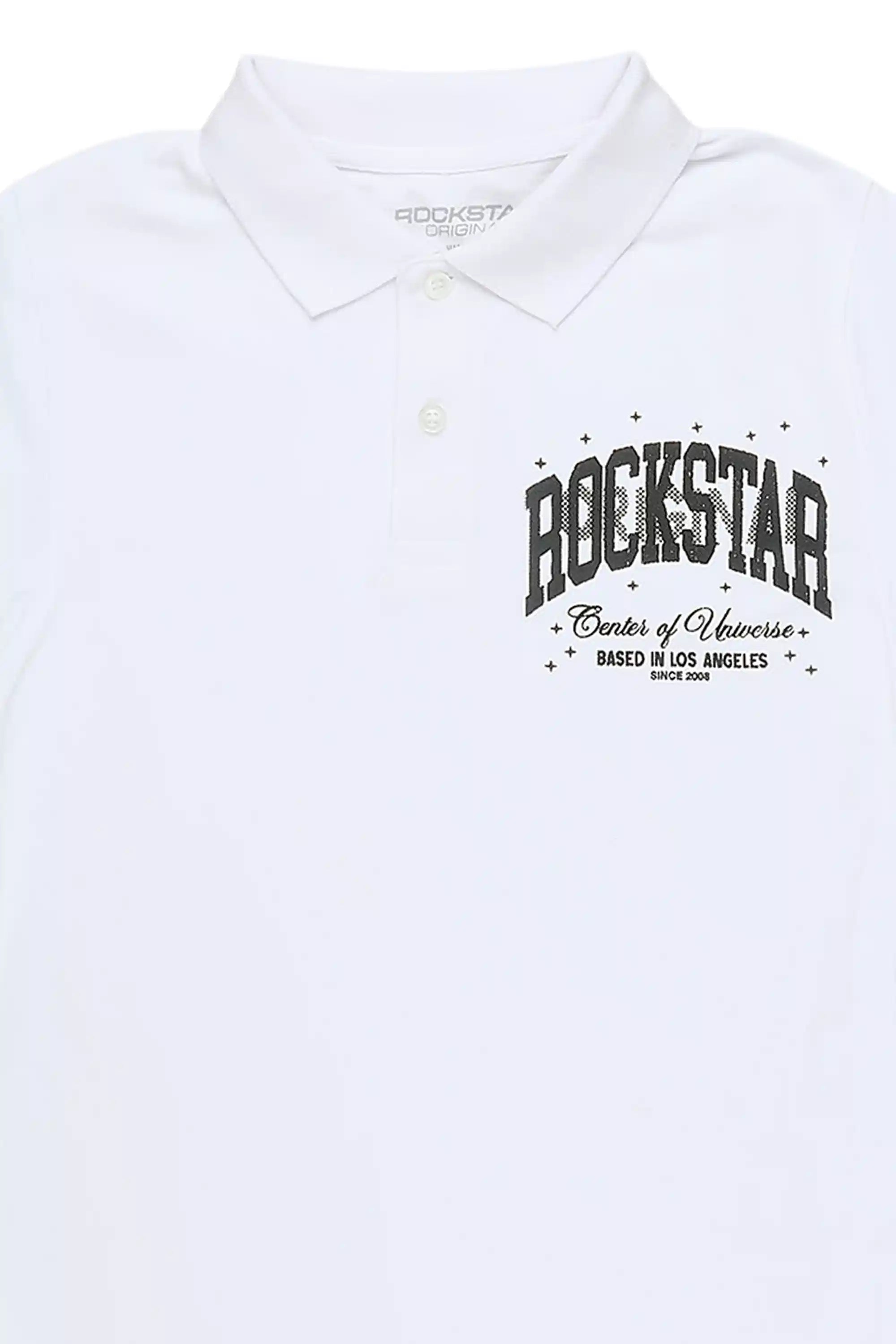 Boys Ruffo White/Black Polo