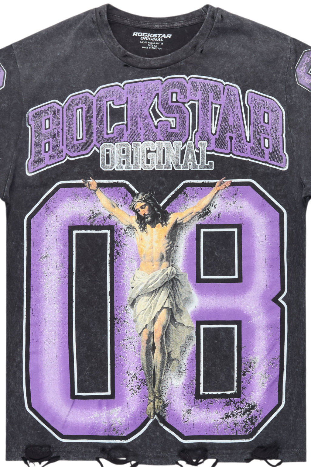 Tariqa Black/Purple Oversized T-Shirt