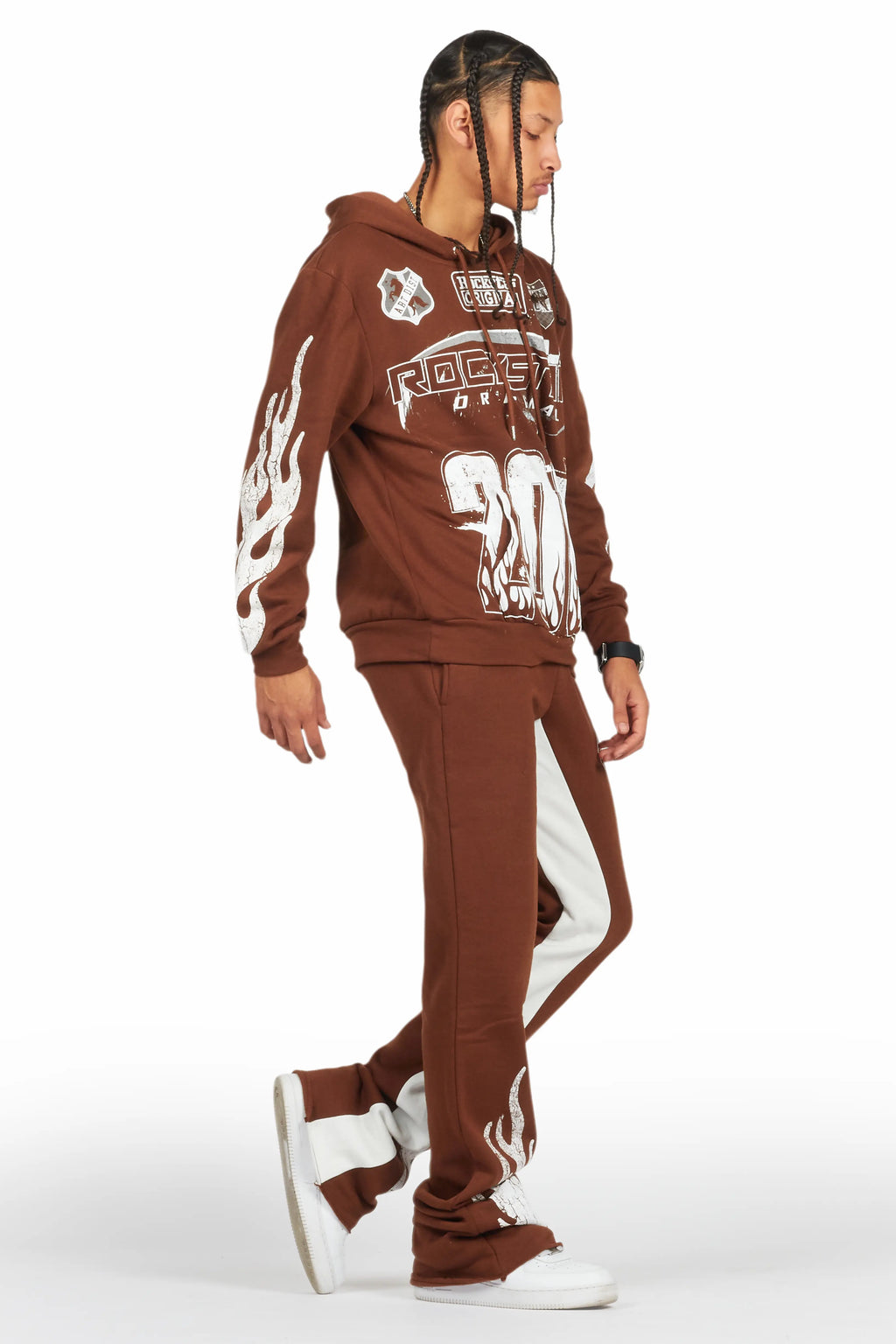 Amos Brown Hoodie/Baggy Track Pant Set