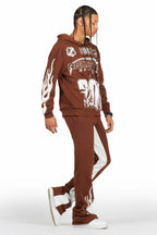 Amos Brown Hoodie/Baggy Track Pant Set