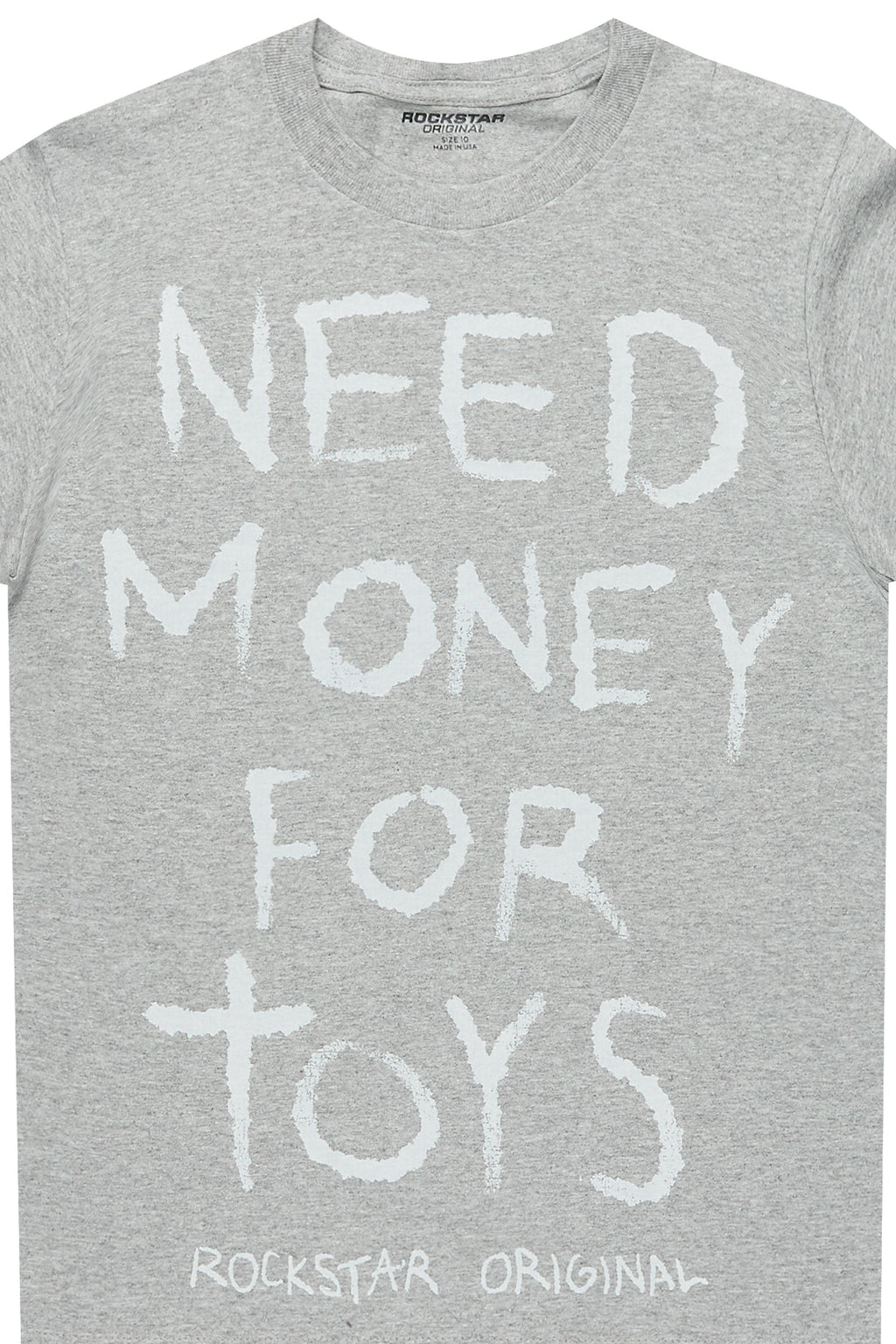 Boys M4Toys Grey/White Graphic T-Shirt