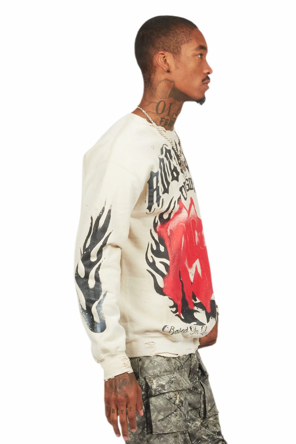 Boaz Beige Graphic Crewneck