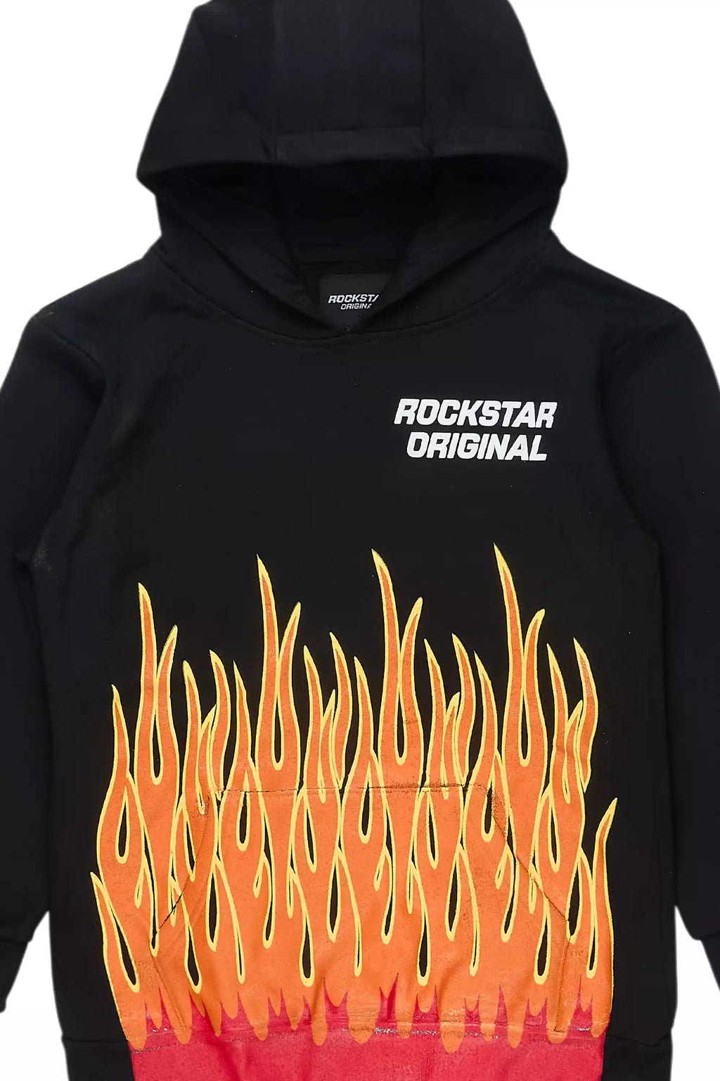 Boys Roeland Black/Red Graphic Hoodie